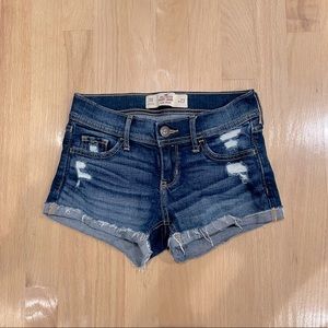 hollister low rise denim short shorts